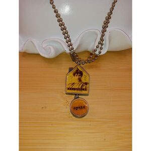 Picture Pendant with Skeptical and Cynic Tags on Bead Ball Chain